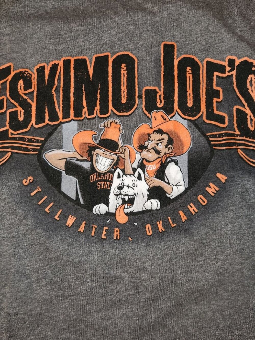 Eskimo Joe's Oklahoma State University Themed Short Sleeve Tee Adult Size Small